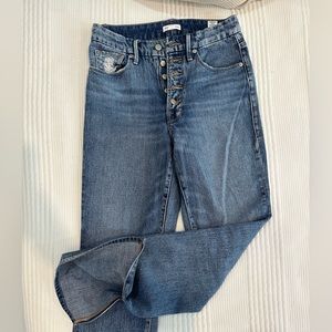 Good Boy straight leg jeans with slit